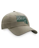 Men's Top of the World Khaki Michigan State Spartans Slice Adjustable Hat