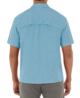 Guy Harvey Men's Short Sleeve Heathered Fishing Shirt