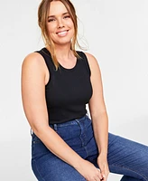 On 34th Women's Ribbed High-Neck Tank Top, Xxs-4X