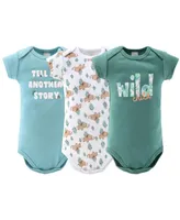 The Peanutshell Newborn Layette Gift Set for Baby Boys or Baby Girls, Blue Green Wild Jungle, 16 Essential Pieces,