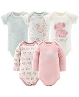 The Peanutshell Baby Girls Newborn Layette Gift Set for Baby Girls, Pink Floral Elephant, 30 Essential Pieces