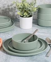 Gibson Canyon Crest Stackable Matte Melamine 12 Piece Set, Service for 4
