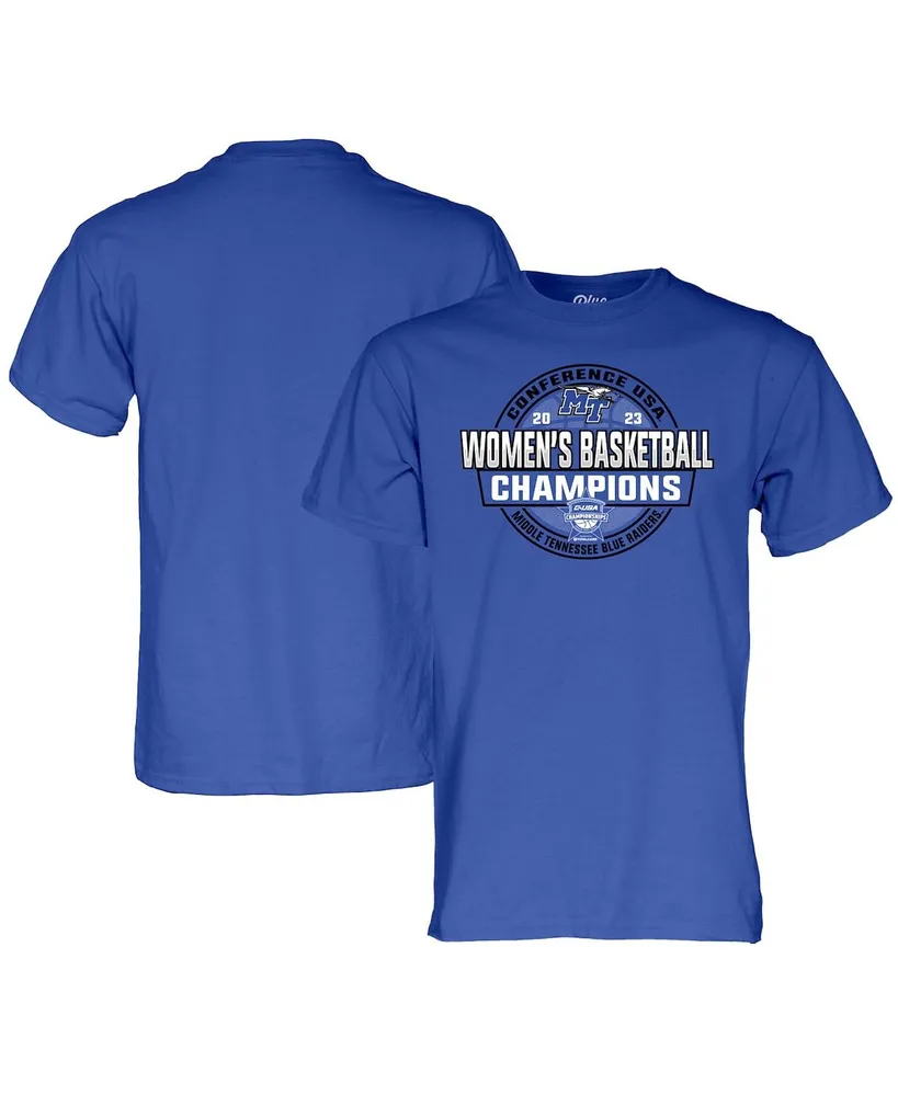 Men's Blue 84 Royal Middle Tennessee State Raiders 2023 C-usa Women's Basketball Conference Tournament Champions Locker Room T-shirt