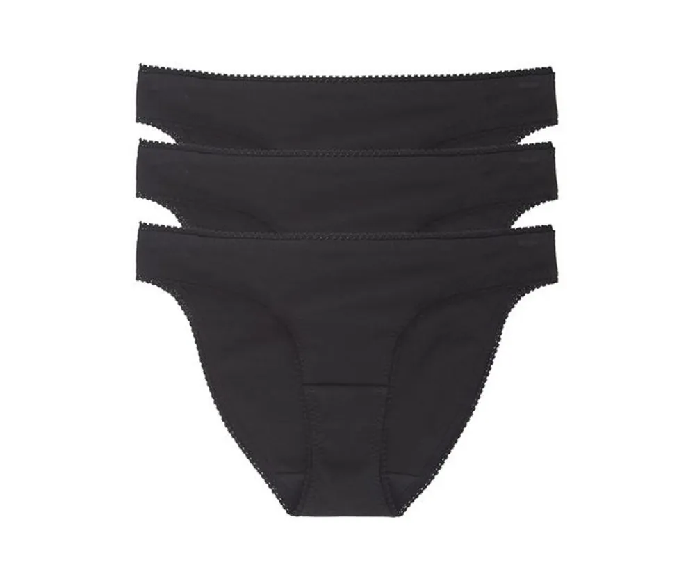 On Gossamer Women's Mesh Low-Rise Bikini Panty,Black,Small