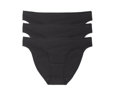 On Gossamer Women's Cotton Hip Bikini Panty, Pack of 3 1402P3