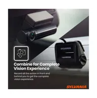 Sylvania Roadsight Stealth Dash and Rear Camera Bundle - 280 Degree View, Hd 1440p and 1080p, 32GB Memory Card, Loop Recording, G