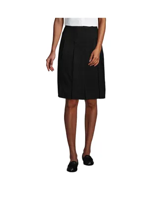 Lands' End Women's School Uniform Tall Box Pleat Skirt Top of Knee