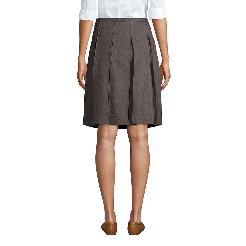 Lands' End Tall Box Pleat Skirt Top of Knee