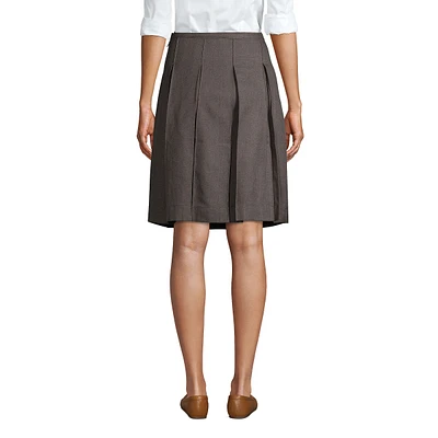 Lands' End Tall Box Pleat Skirt Top of Knee