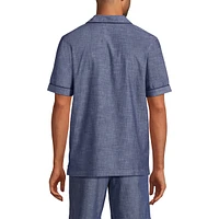 Lands' End Men's Short Sleeve Essential Pajama Shirt