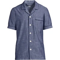 Lands' End Men's Short Sleeve Essential Pajama Shirt