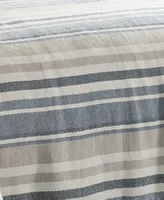 Eddie Bauer Herringbone Stripe Blue Twin Blanket