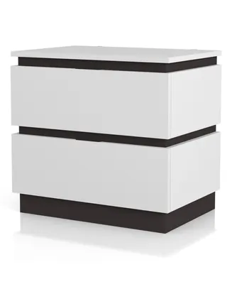 Furniture of America Hamilton Solid Wood 3-Drawer Nightstand with Universal Serial Bus Ports