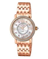 GV2 by Gevril Women's Marsala Swiss Quartz Rose Stainless Steel Watch 37mm