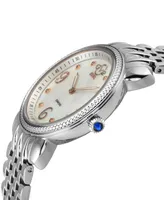 GV2 by Gevril Women's Ravenna Swiss Quartz Silver-Tone Stainless Steel Watch 37mm