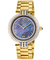 GV2 by Gevril Women's Matera Swiss Quartz Gold-Tone Stainless Steel Watch 35mm