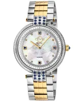 GV2 by Gevril Women's Matera Swiss Quartz Two-Tone Stainless Steel Watch 35mm