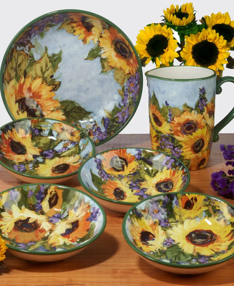 Certified International Sunflower Bouquet Pitcher