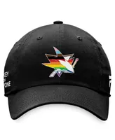 Men's Fanatics Black San Jose Sharks Team Logo Pride Adjustable Hat