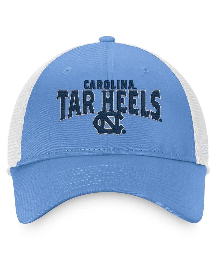 Men's Top of the World Carolina Blue, White North Carolina Tar Heels Breakout Trucker Snapback Hat