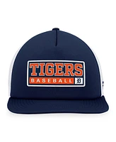 Men's Majestic Navy, White Detroit Tigers Foam Trucker Snapback Hat
