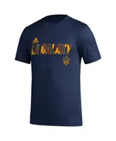 Men's adidas Navy La Galaxy Team Jersey Hook Aeroready T-shirt