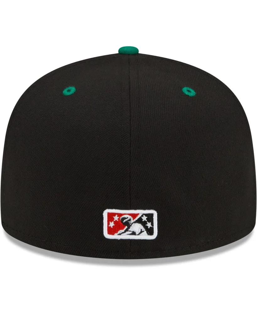 Men's New Era Black Albuquerque Isotopes Green Chile Cheeseburgers Theme Night 59FIFTY Fitted Hat