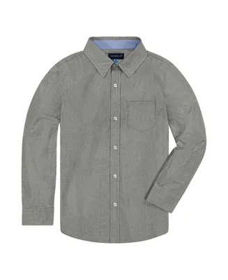 Toddler/Child Boys Grey Chambray Button-down Shirt