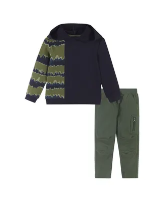 Andy & Evan Toddler Boys Toddler/Child Navy Colorblock Sweater Set