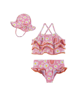 Infant Girls Baby Top Bottom Set w/Hat