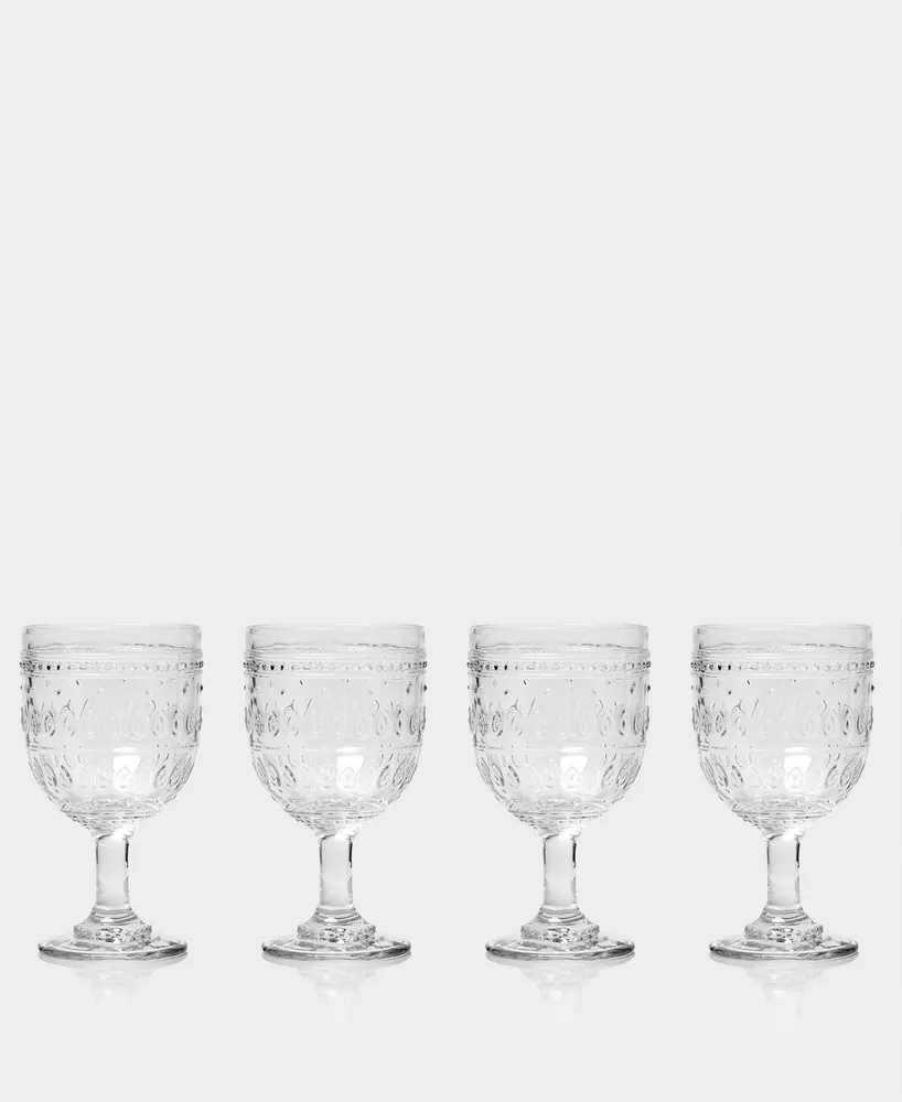 Euro Ceramica Fez Wine Glasses, Set of 4
