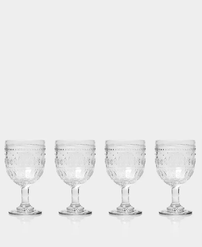 Cambridge 18 oz Stainless Steel White Wine Glasses, Set of 4 - Silver