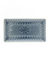 Euro Ceramica Peacock Rectangular Platter