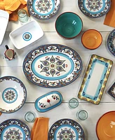 Euro Ceramica Zanzibar Oval Serving Platter, 18"
