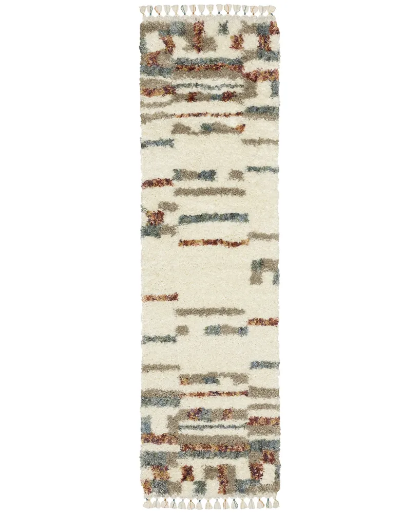 Jhb Design Vertical Shag VLS06A 2'3" x 7'6" Runner Area Rug