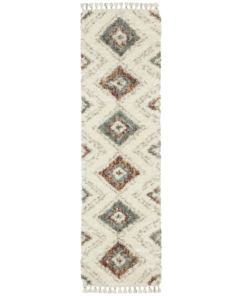 Jhb Design Vertical Shag VLS07A 2'3" x 7'6" Runner Area Rug