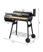 Outdoor Bbq Grill Charcoal Barbecue Pit Patio Backyard Meat Cooker Smoker