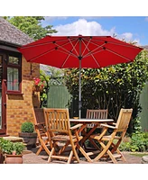 9' Patio Market Umbrella Table Aluminum Crank