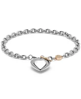 Olivia Burton Silver-Tone Knot Heart Bracelet