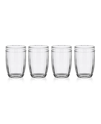 Fitz and Floyd Beaded 12-oz Highballs 4-Piece Set