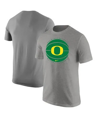 Men's Nike Heather Gray Oregon Ducks Basketball Logo T-shirt
