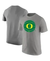 Men's Nike Heather Gray Oregon Ducks Basketball Logo T-shirt