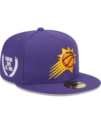 Men's New Era Purple Phoenix Suns Camo Undervisor Laurels 59Fifty Fitted Hat