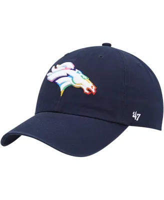 Men's '47 Brand Navy Denver Broncos Pride Clean Up Adjustable Hat