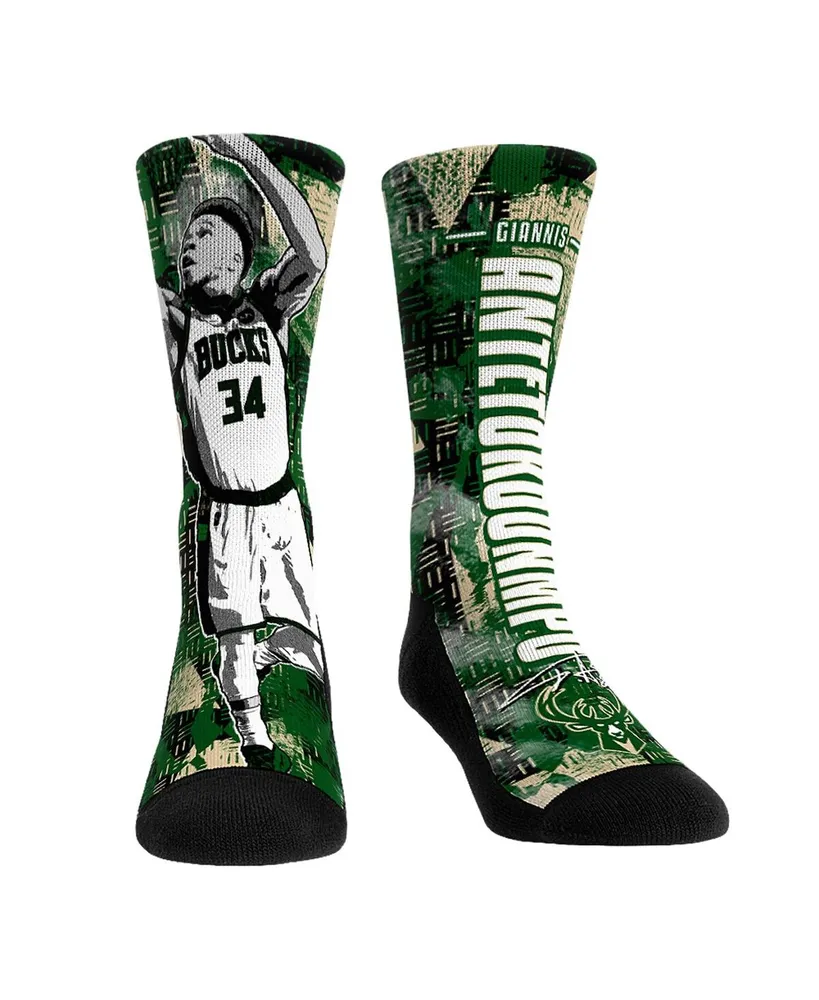 Men's and Women's Rock 'Em Socks Giannis Antetokounmpo Milwaukee Bucks Big Player Crew Socks