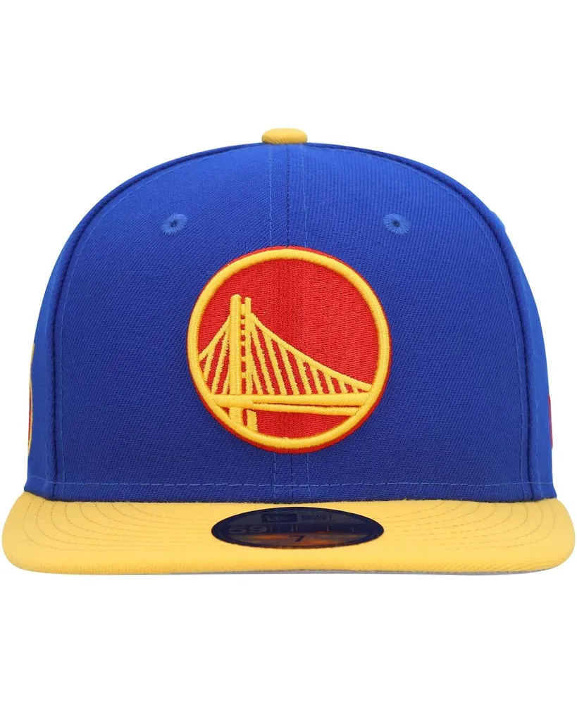 Men's New Era Blue Golden State Warriors Side Patch 59FIFTY Fitted Hat
