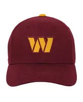 Big Boys and Girls Burgundy Washington Commanders Pre-Curved Snapback Hat