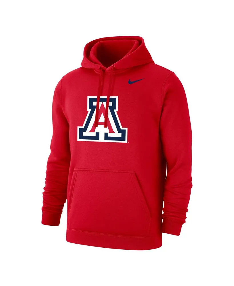 Men's Nike Red Arizona Wildcats Logo Club Pullover Hoodie