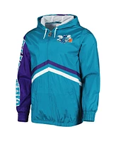 Men's Mitchell & Ness Teal Charlotte Hornets Undeniable Full-zip Windbreaker Jacket