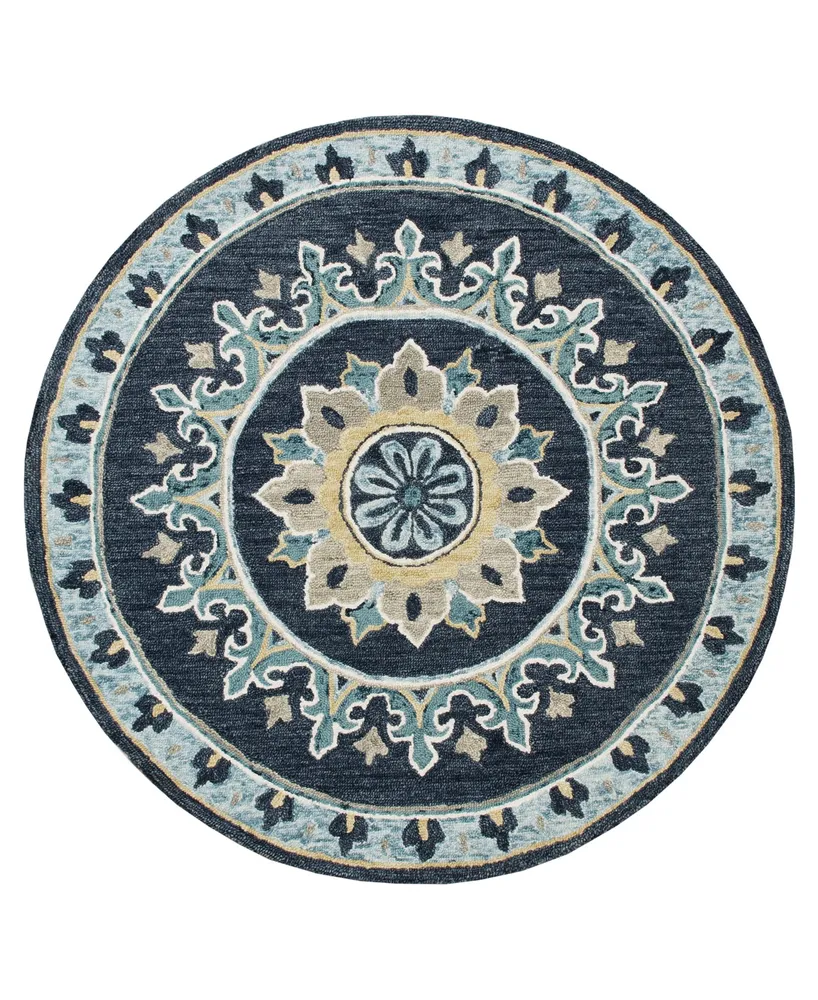 Lr Home Valentin VLNTA03569 7' x 7' Round Area Rug